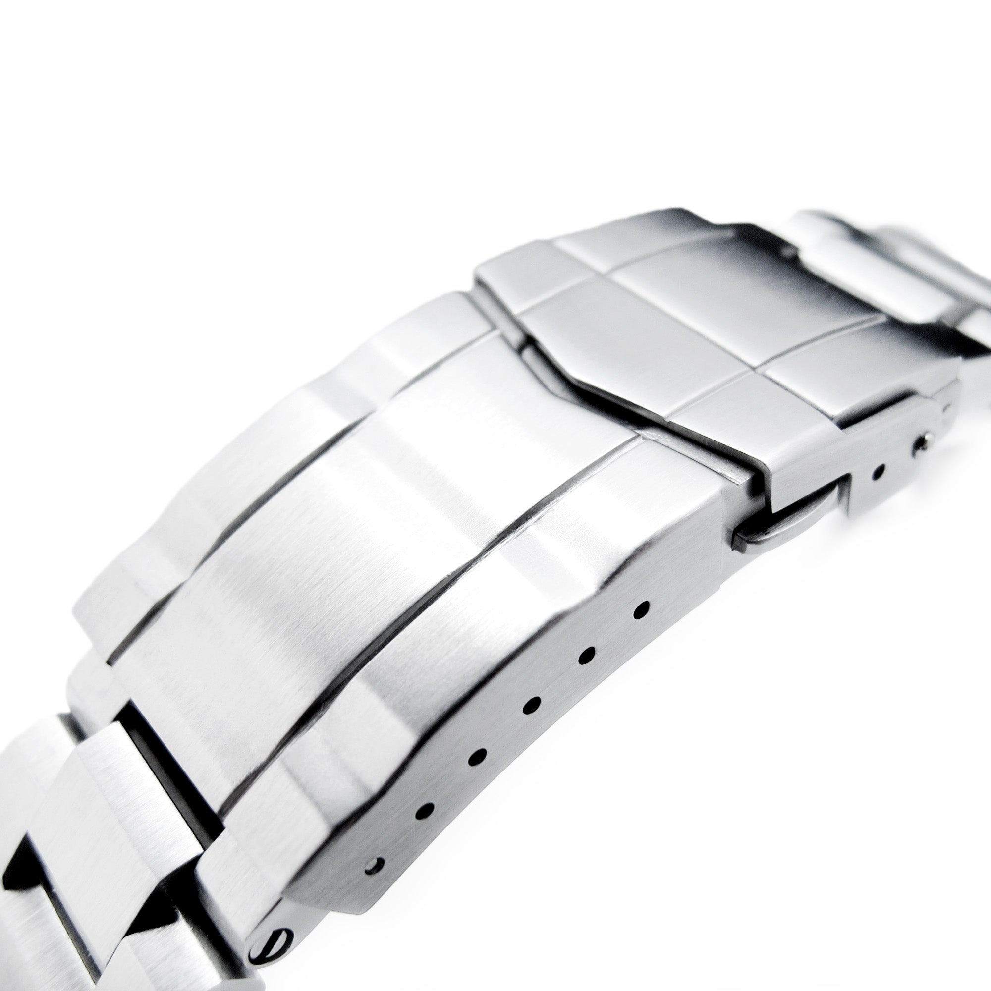 22mm Hexad Watch Band for Seiko King Samurai SRPE33, 316L Stainless Steel Brushed SUB Clasp Strapcode Watch Bands