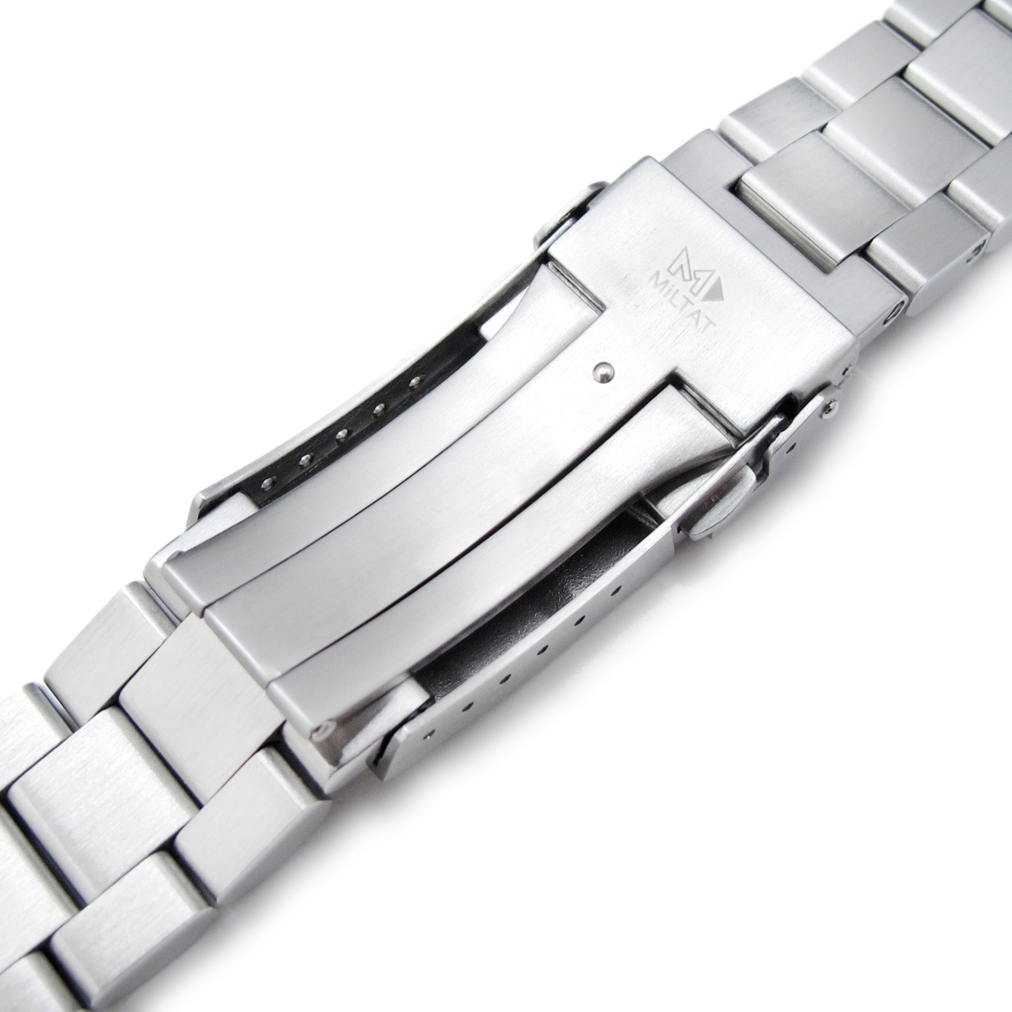 22mm Hexad Watch Band for Seiko King Samurai SRPE33, 316L Stainless Steel Brushed SUB Clasp Strapcode Watch Bands