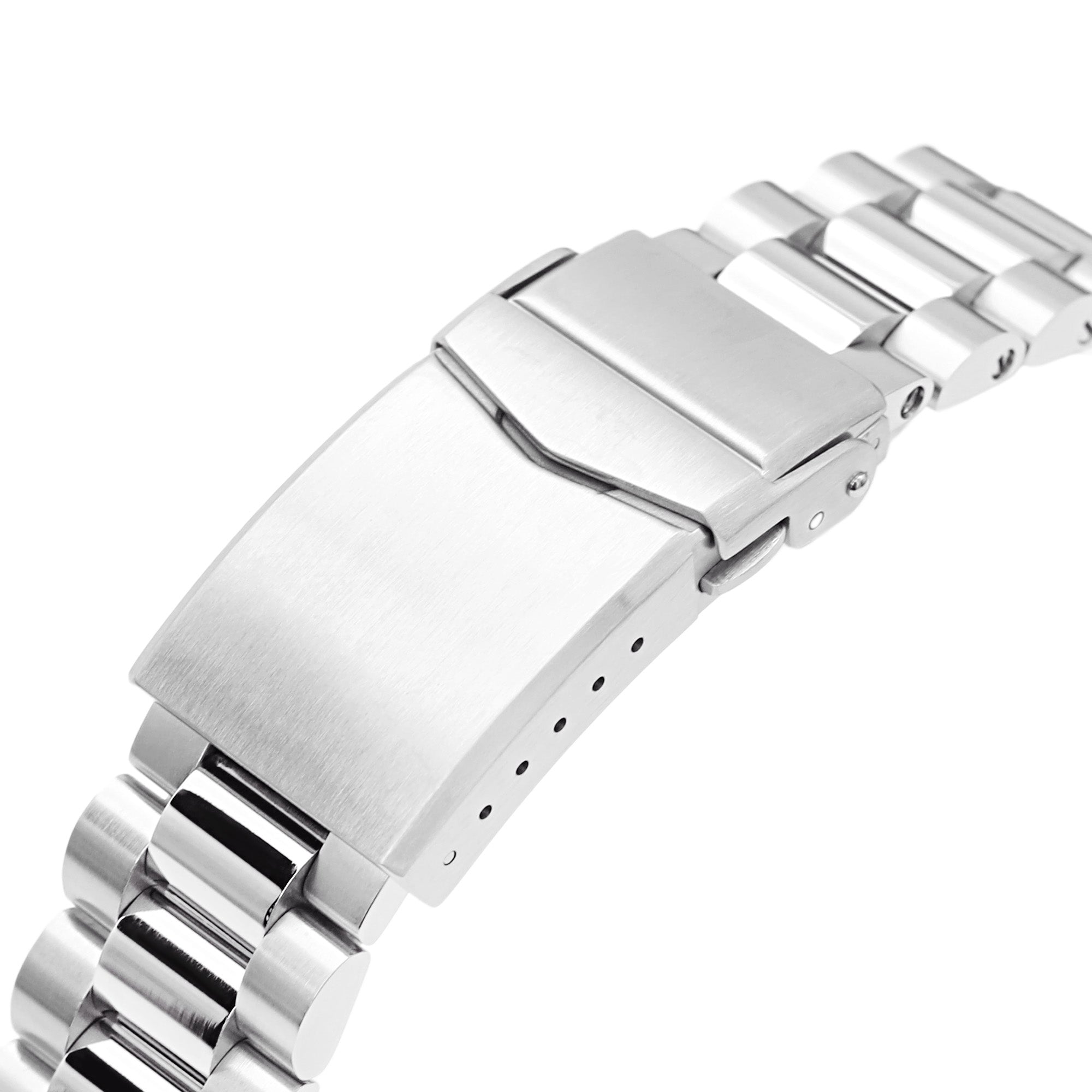 22mm Endmill Watch Band for Seiko new Turtles SRP777, 316L Stainless Steel Brushed and Polished V-Clasp Strapcode Watch Bands
