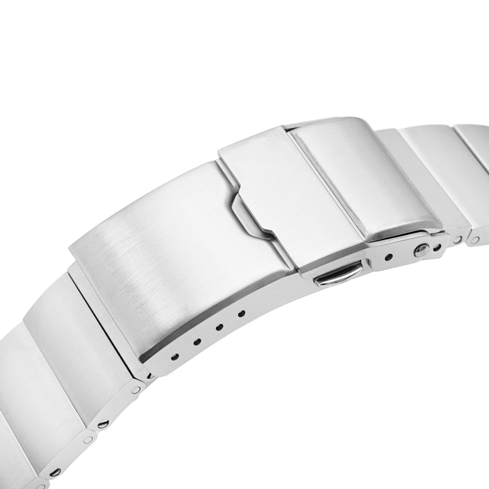 22mm Rollball version II Watch Band for Orient Kamasu, 316L Stainless Steel Brushed Baton Diver Clasp Strapcode Watch Bands