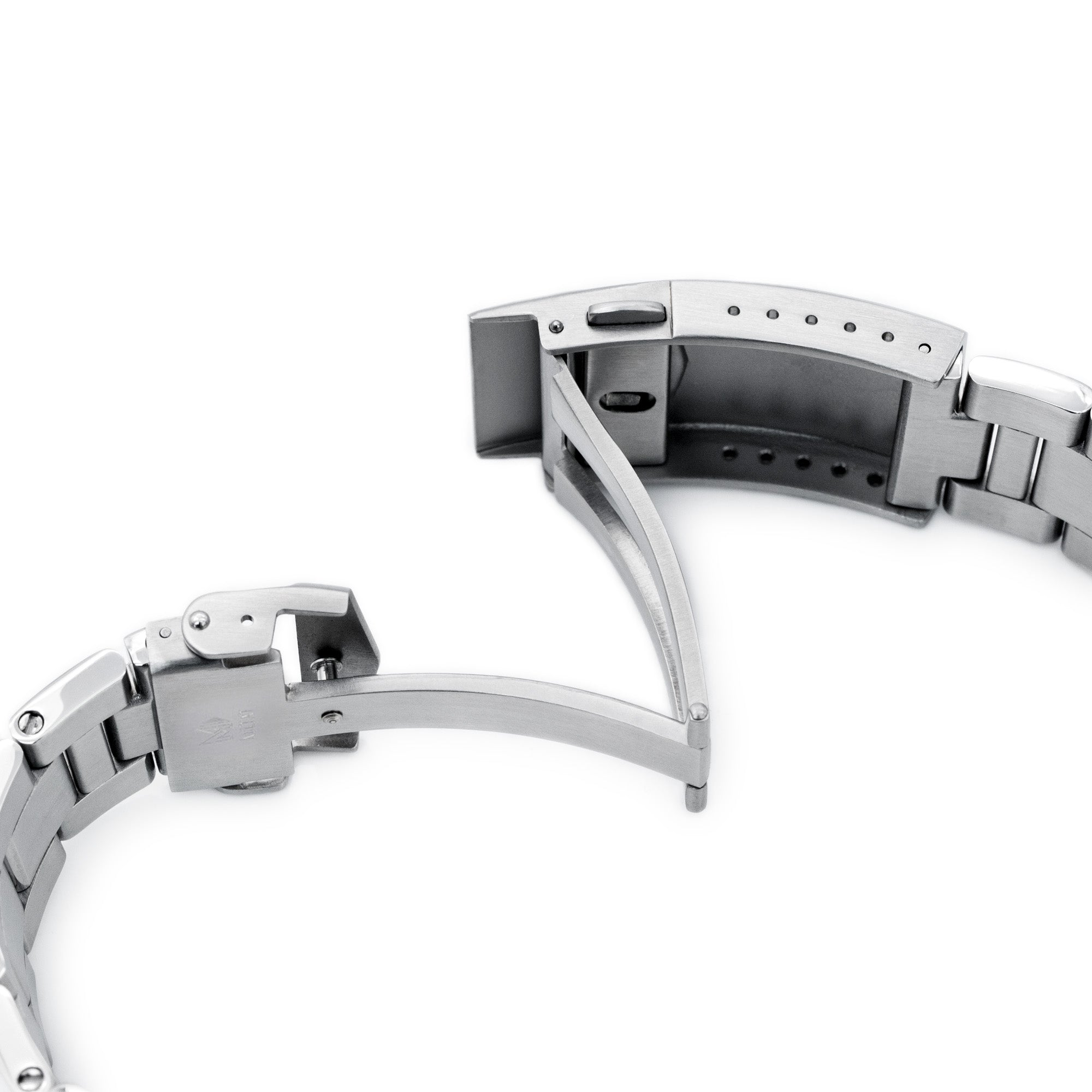 Banda de reloj Boyer de 22 mm compatible con Seiko 6309-7040 y 6306-7001, 316L de acero inoxidable cepillado en V cepillado en V