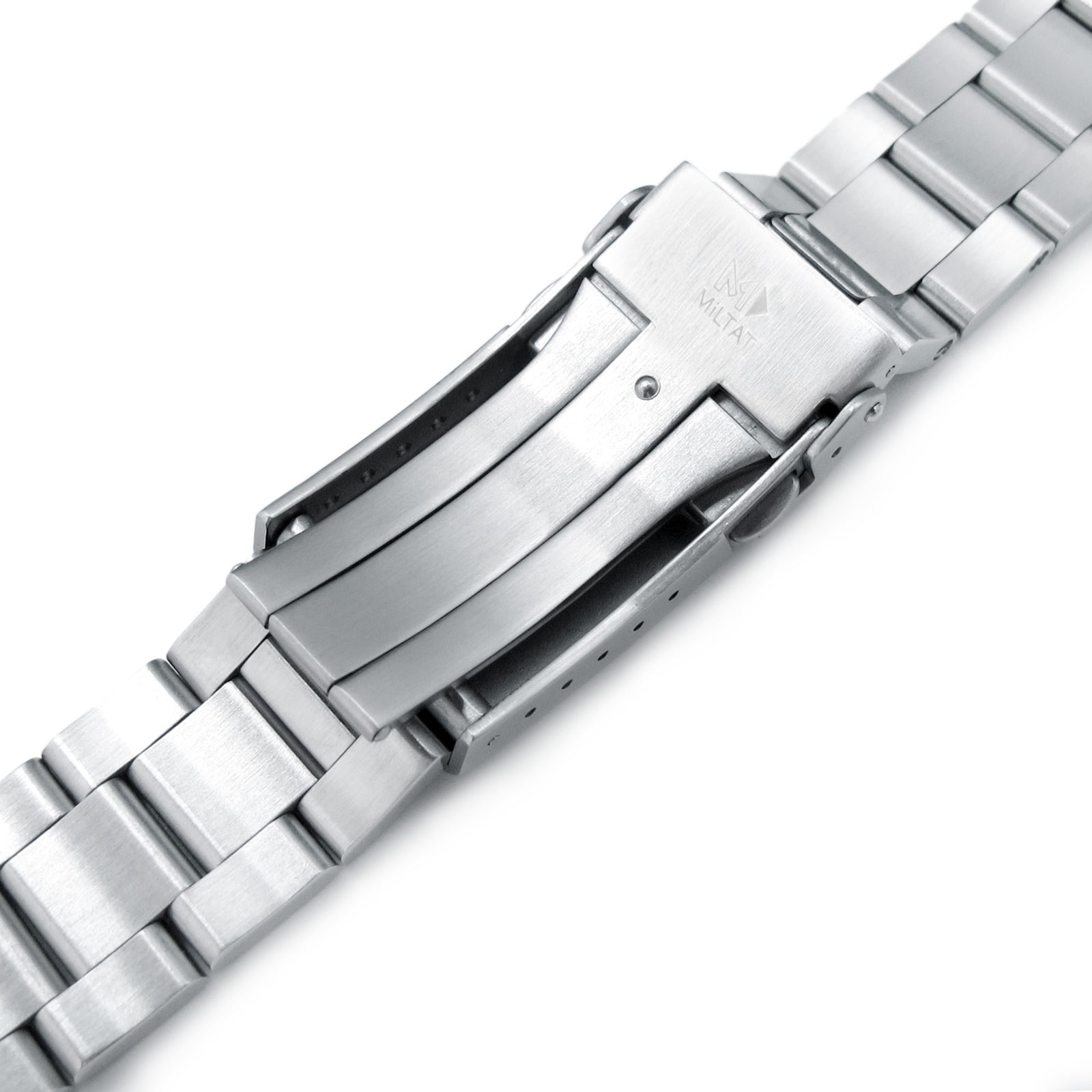 Banda de reloj Boyer de 22 mm compatible con Seiko 6309-7040 y 6306-7001, 316L de acero inoxidable cepillado en V cepillado en V