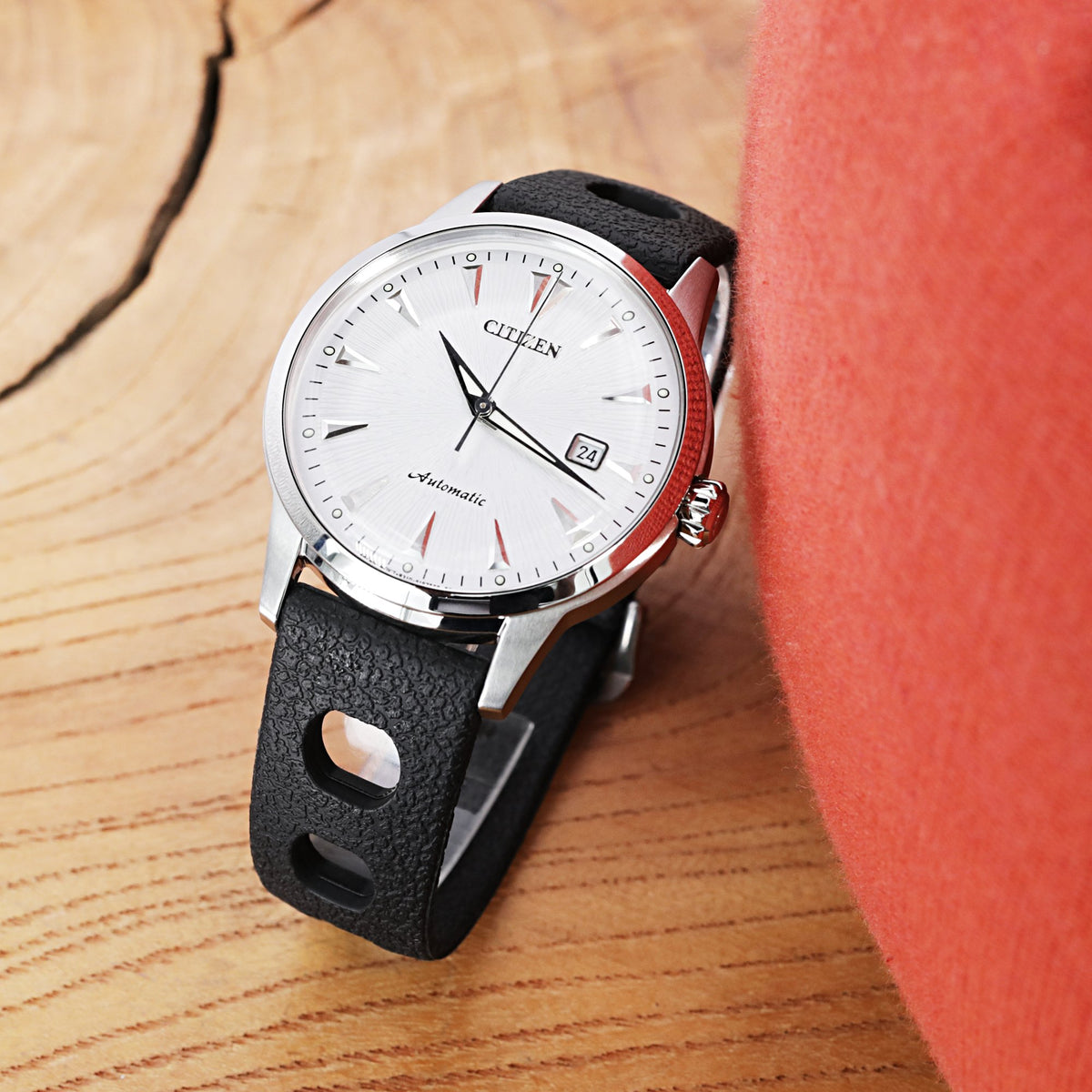 The New Citizen Kuroshio &#39;64 NK0001-84A White Strapcode Watch Bands