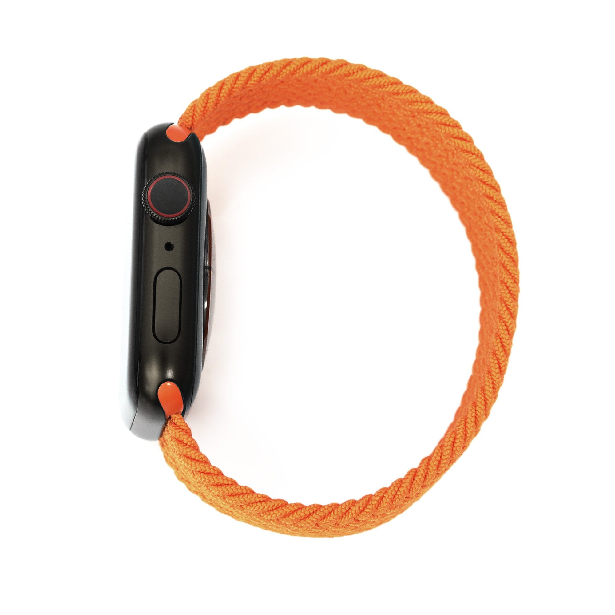 Stretchable Orange Solo Loop Braided Apple Watch Band for 44mm / 42mm models Strapcode Watch Bands