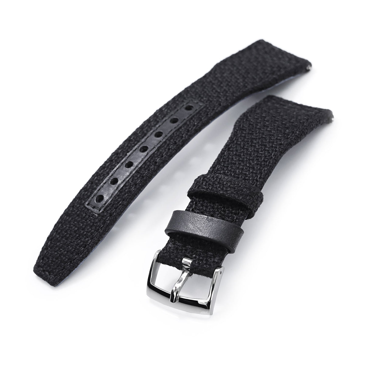 Q.R. Pilot watch strap 20mm or 22mm Revive Watch Band in BlackStrapcode Watch Bands