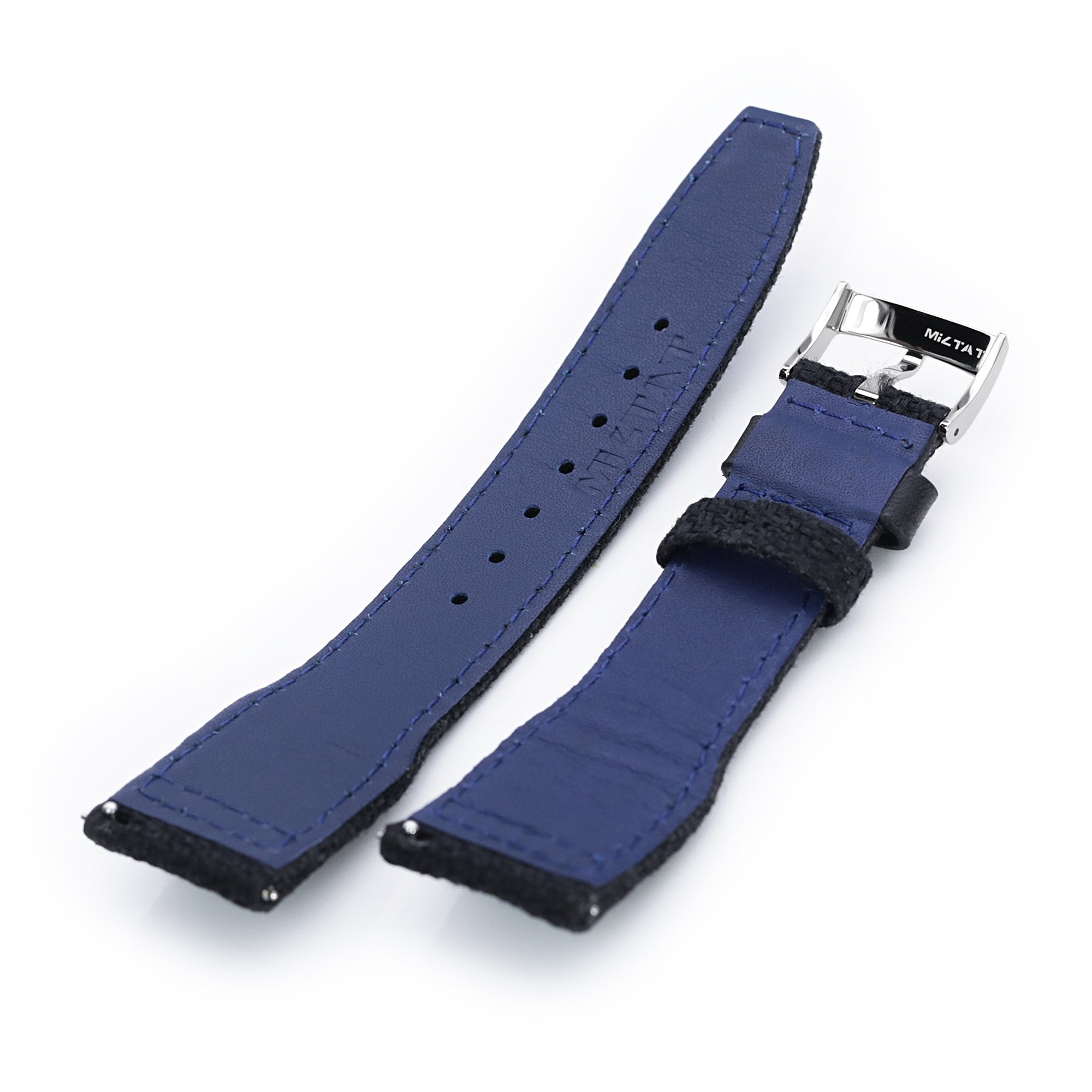 Q.R. Pilot watch strap 20mm or 22mm Revive Watch Band in BlackStrapcode Watch Bands