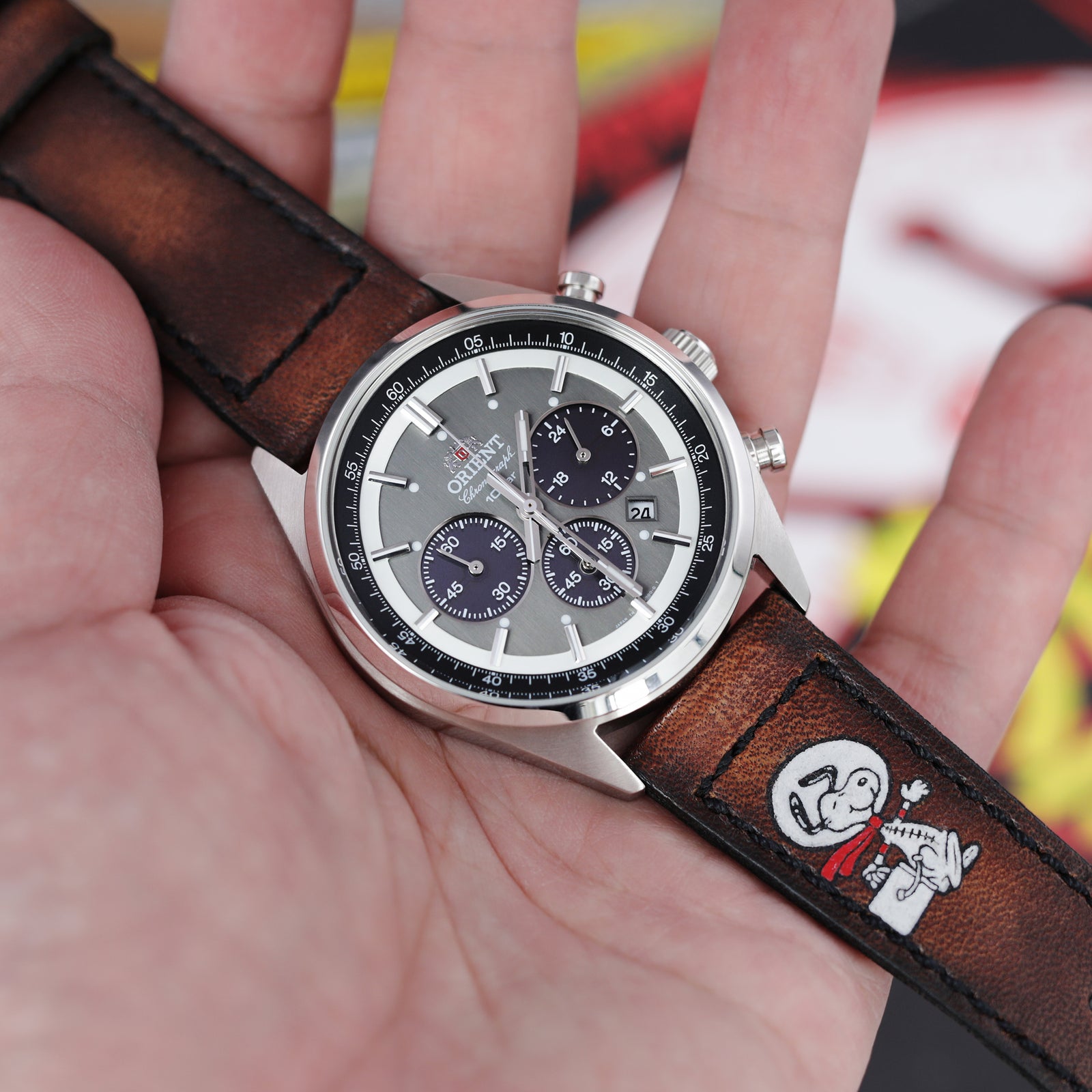 Orient Panda Handmade Leather Watch Band by strapcode