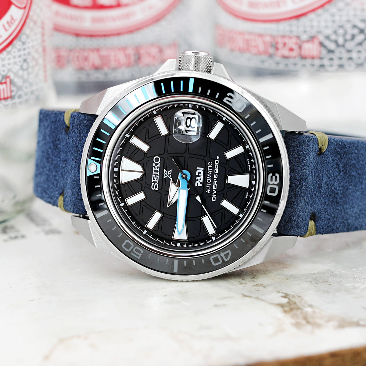 Seiko Prospex King Samurai PADI Watch SRPG21K1 leather watch band by Strapcode