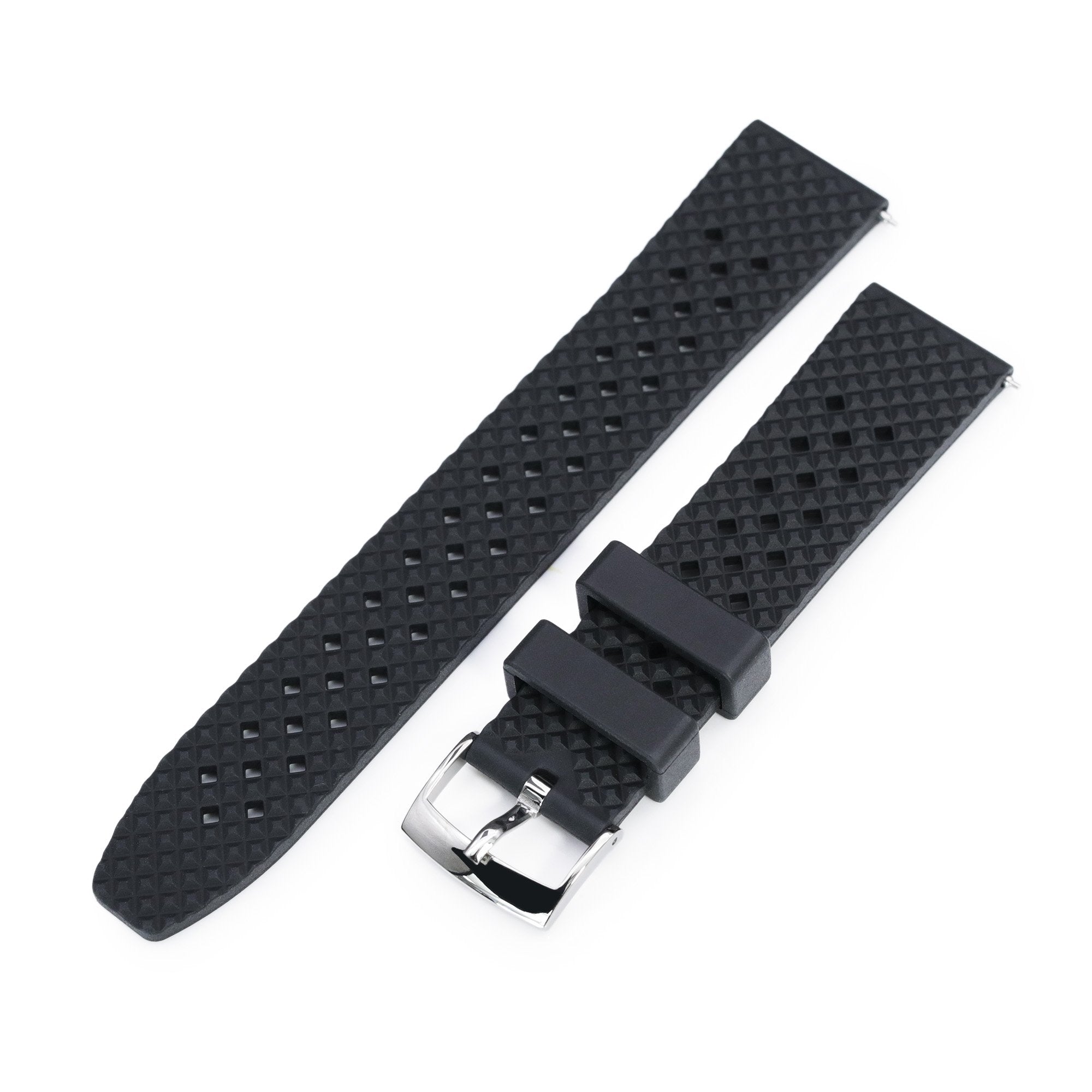 Rhombus Black FKM Quick Release rubber watch strap, 20mm


 Strapcode Watch Bands
