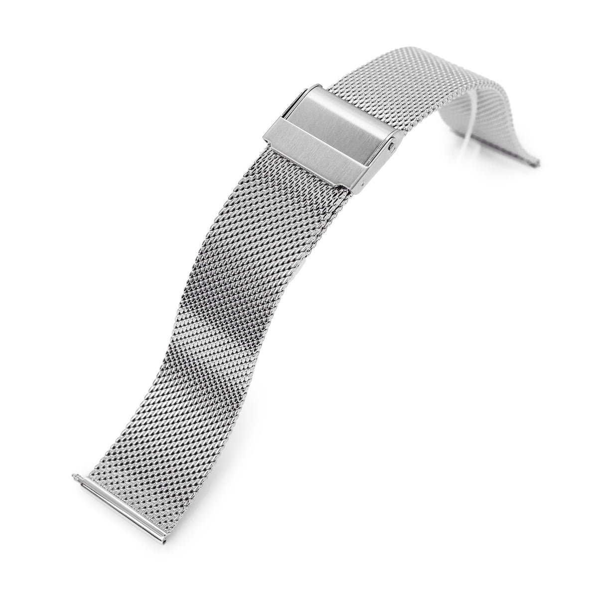 Quick Release Classic Superfine Mesh Watch Band, 18mm 19mm or 20mm, Polished Strapcode Watch Bands