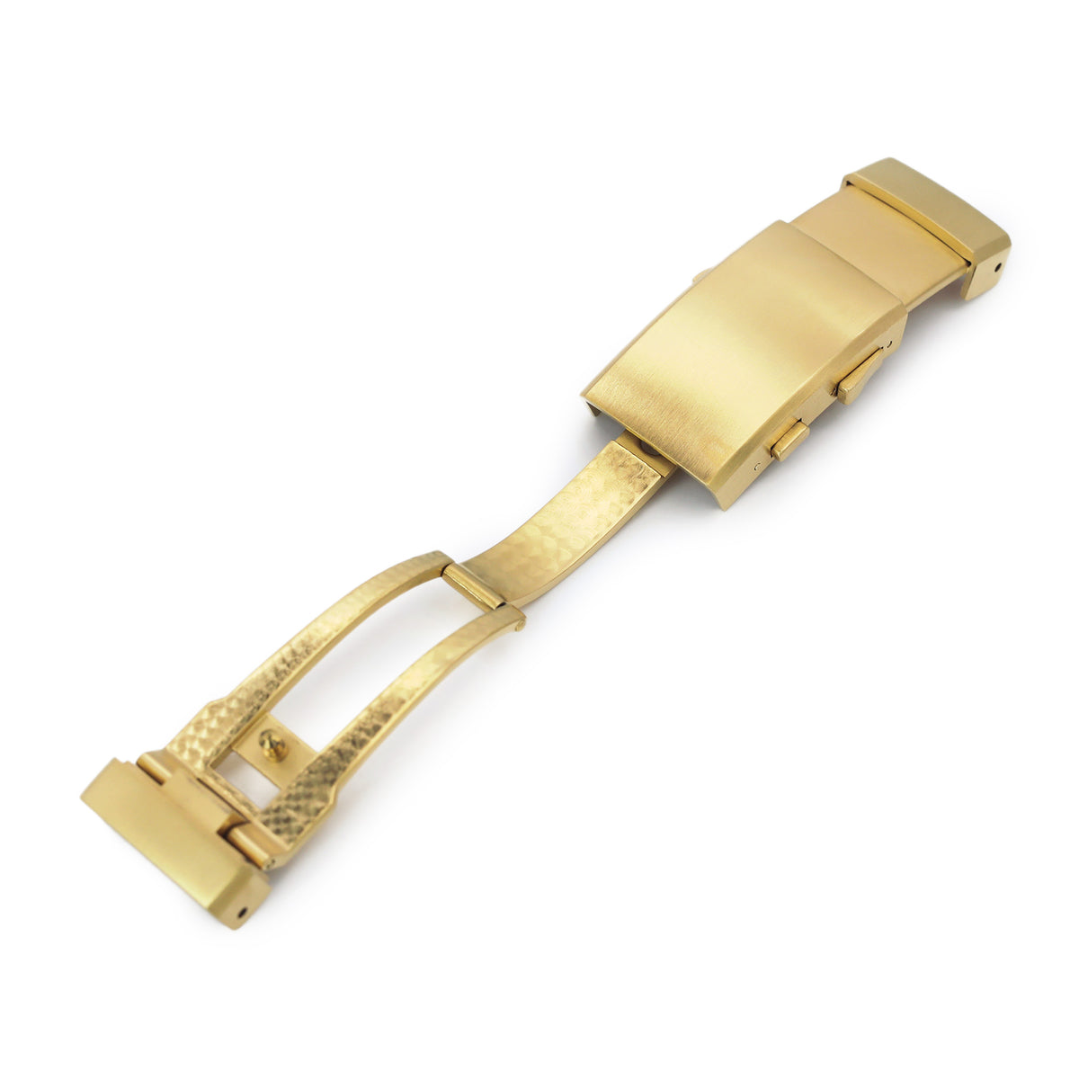 18mm 316L Stainless Steel Wetsuit Ratchet Buckle Button Control diver extension clasp, Brushed IP Gold