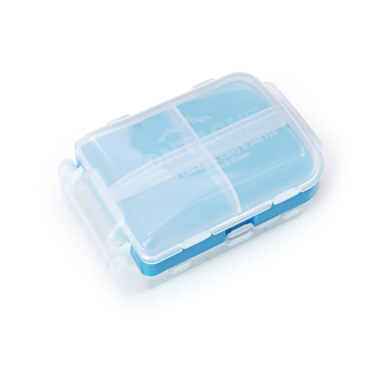 8 Slots Container for Watch Band Spring Bars, Buckles and Watch Parts, Blue