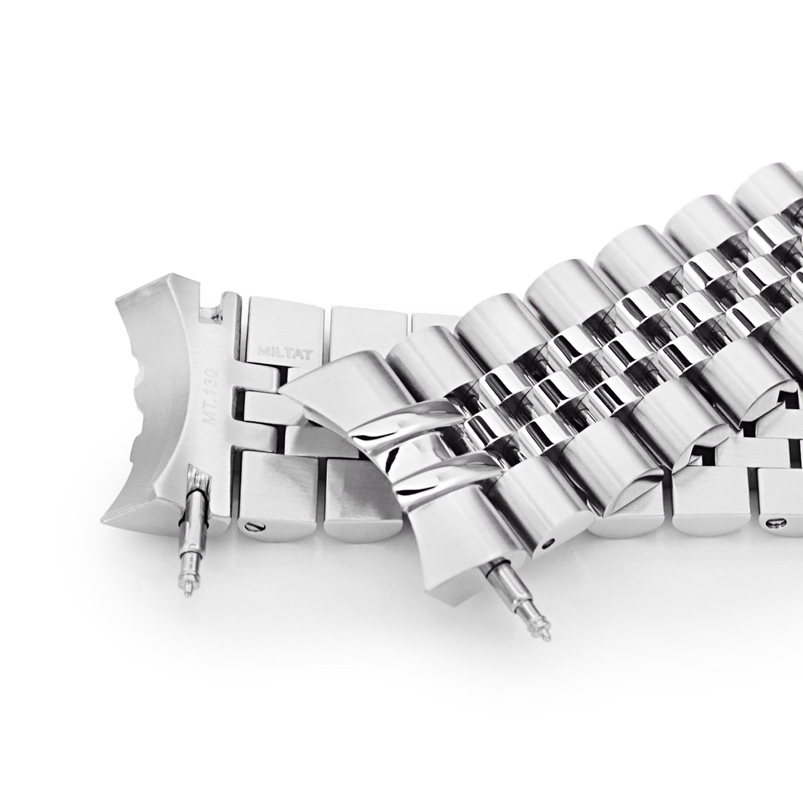 20mm Super-JUB II Watch Band for Seiko Alpinist SARB017, 316L Stainless Steel Brushed V-Clasp Strapcode Watch Bands