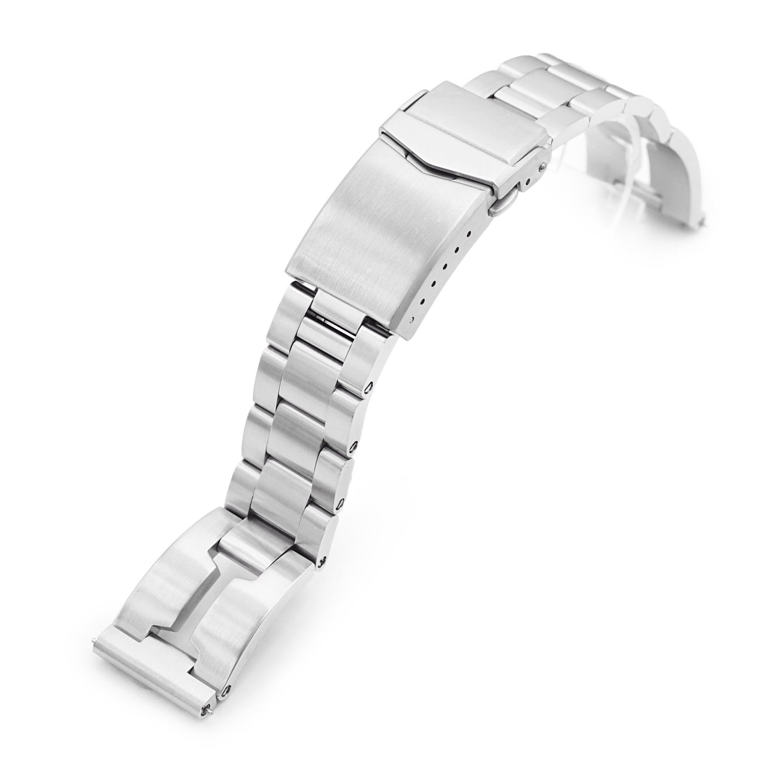20mm Retro Shaver Blade QR Watch Band Straight End Quick Release, 316L Stainless Steel Brushed V-Clasp Strapcode Watch Bands