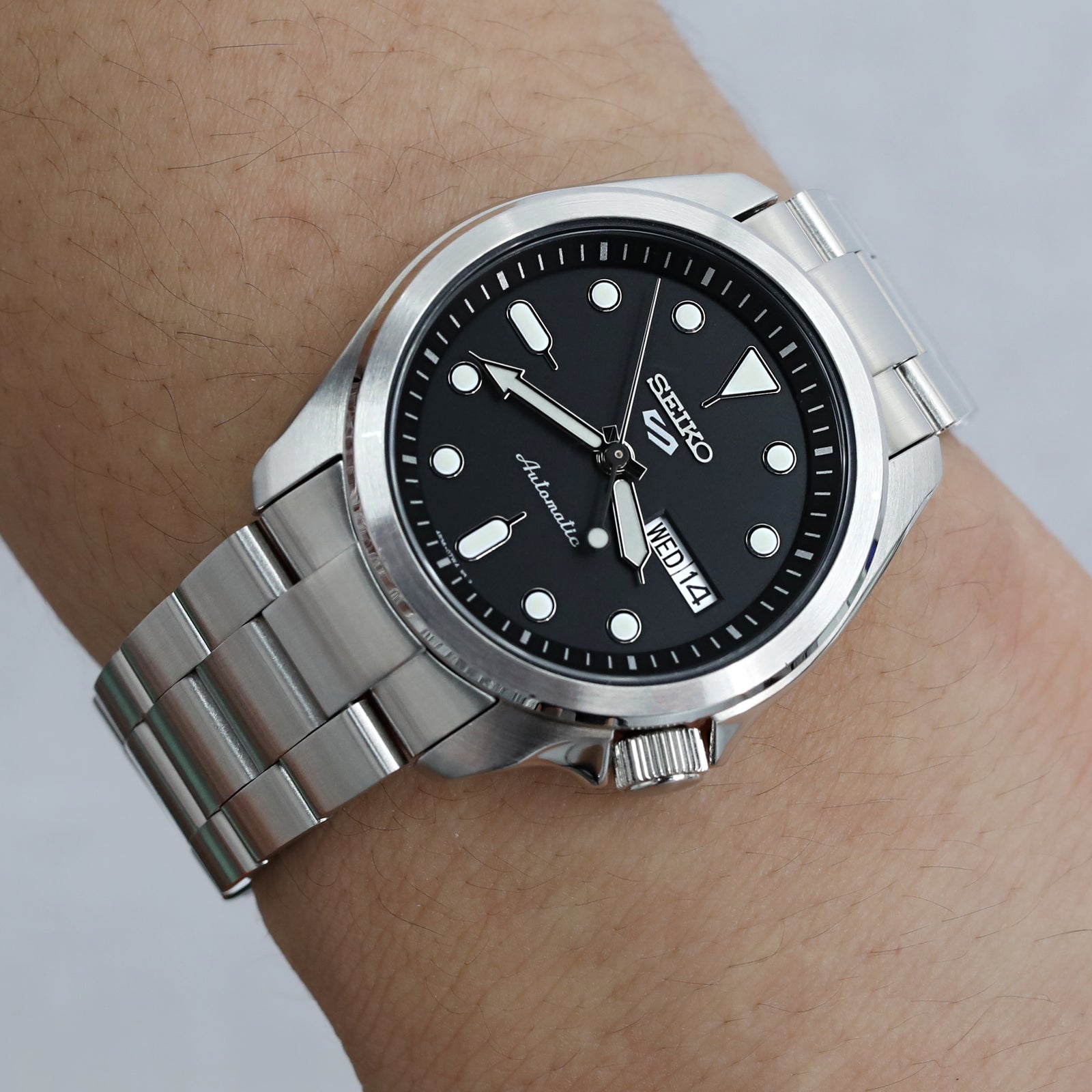 Bracelet Super-O Boyer 20mm pour Seiko 5 Sports 40mm SRPE51 SRPE53 SRPG35, acier inoxydable brossé, fermoir V Diver