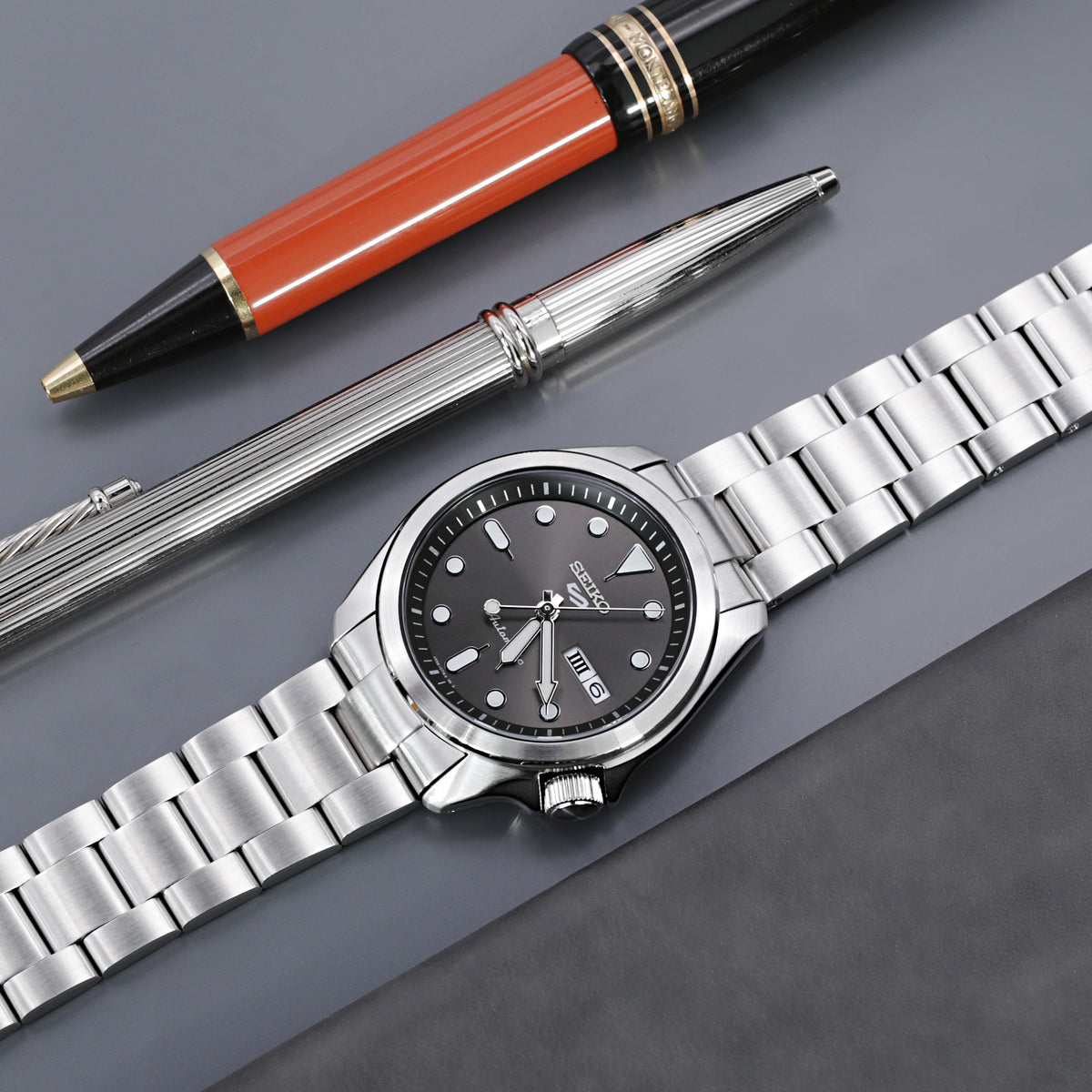 Seiko 5 Sports 40mm SRPE61K1 Grey Dial Automatic Watch Strapcode Watch Bands