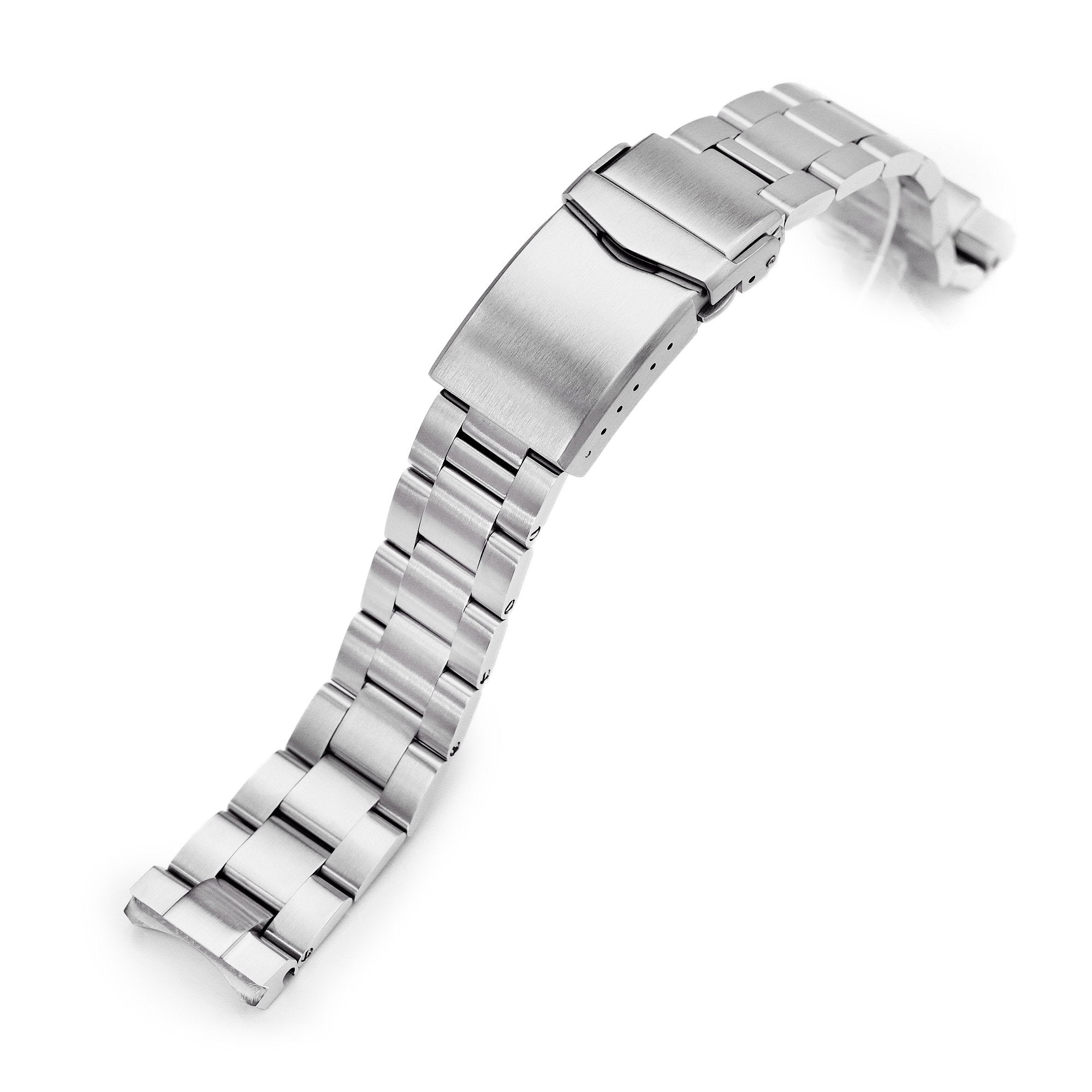 20mm Super-O Boyer 316L Stainless Steel Watch Band for Seiko SPB143 63Mas 40.5mm, Brushed V-Clasp Strapcode Watch Bands