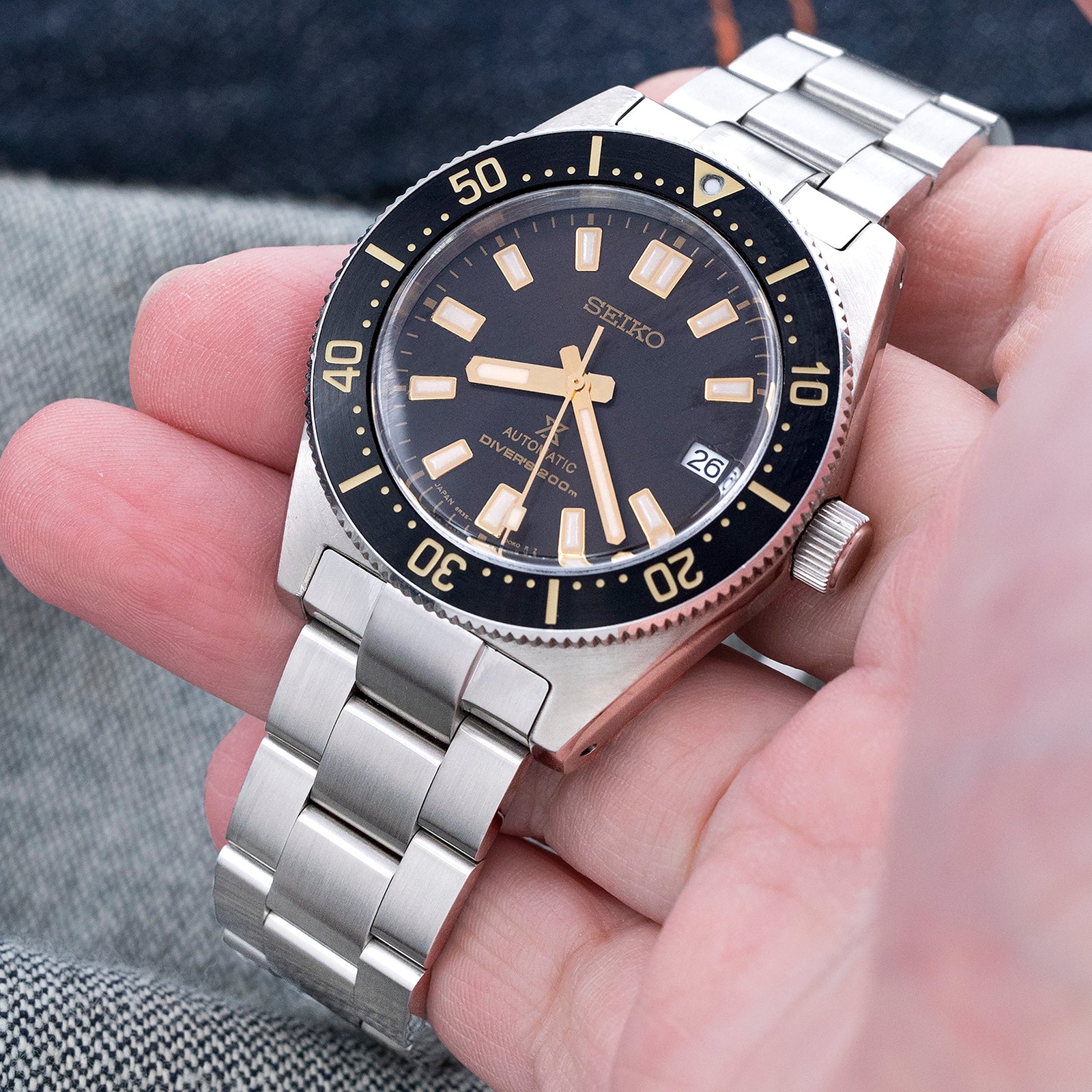 Bracelet montre Super-O Boyer 20mm pour Seiko 62MAS (63MAS) 40,5mm SPB143 SPB149 SBDC101, acier inoxydable brossé, boucle déployante V Diver