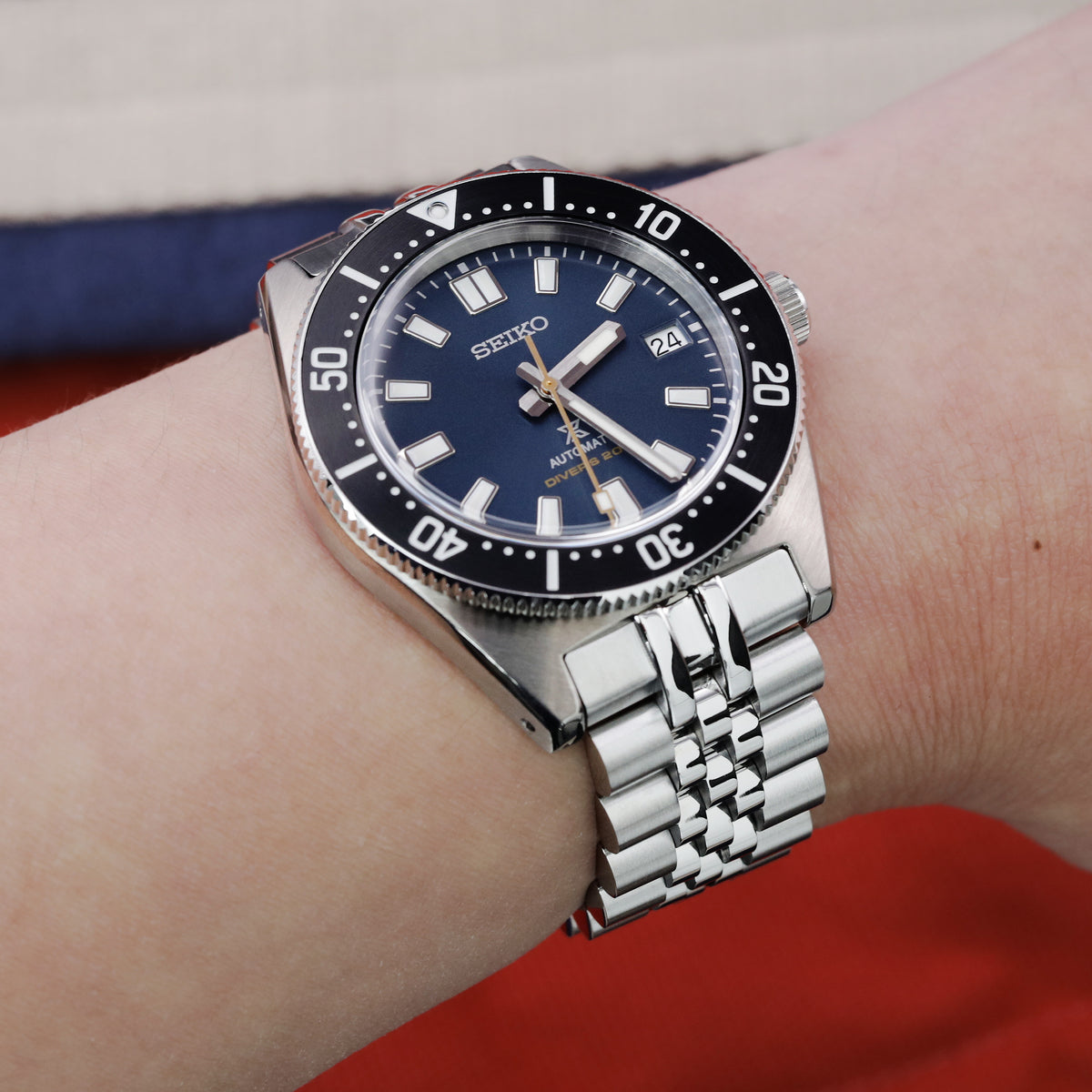 Seiko SPB147 Prospex Diver 62MAS Reissue Black Dial Strapcode Watch Bands