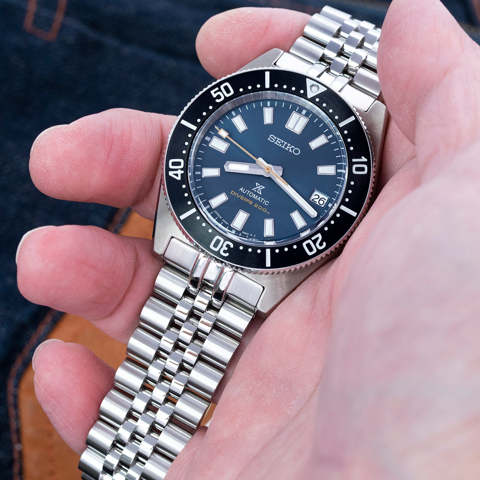 Super-J Louis 20mm Stainless Steel Bracelet for Seiko 62MAS SPB143 SPB145 SPB147 SPB149