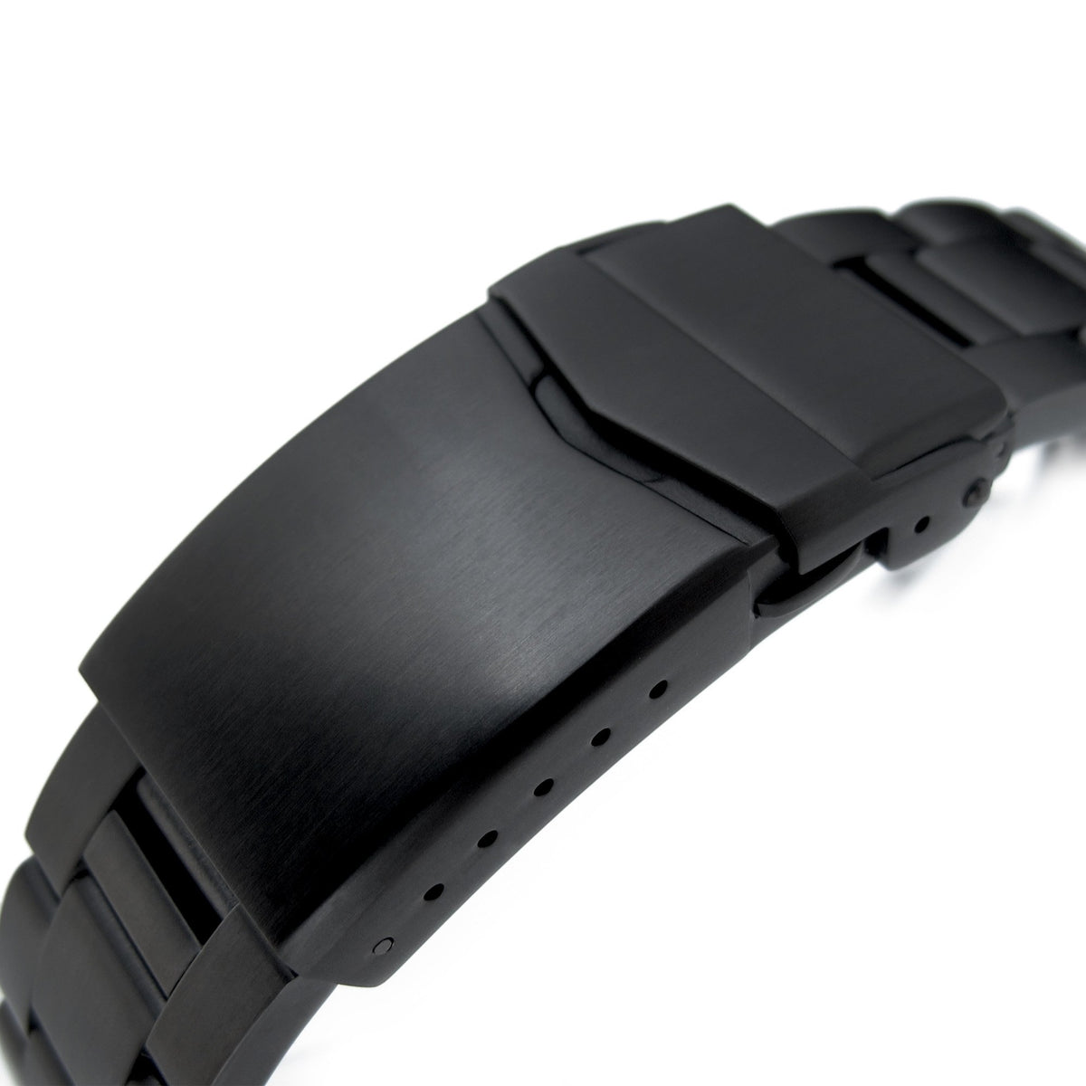 20mm Super-O Boyer 316L Stainless Steel Watch Band for Seiko Black Sumo SPB125J1, Diamond-like Carbon (DLC coating) V-Clasp Strapcode Watch Bands