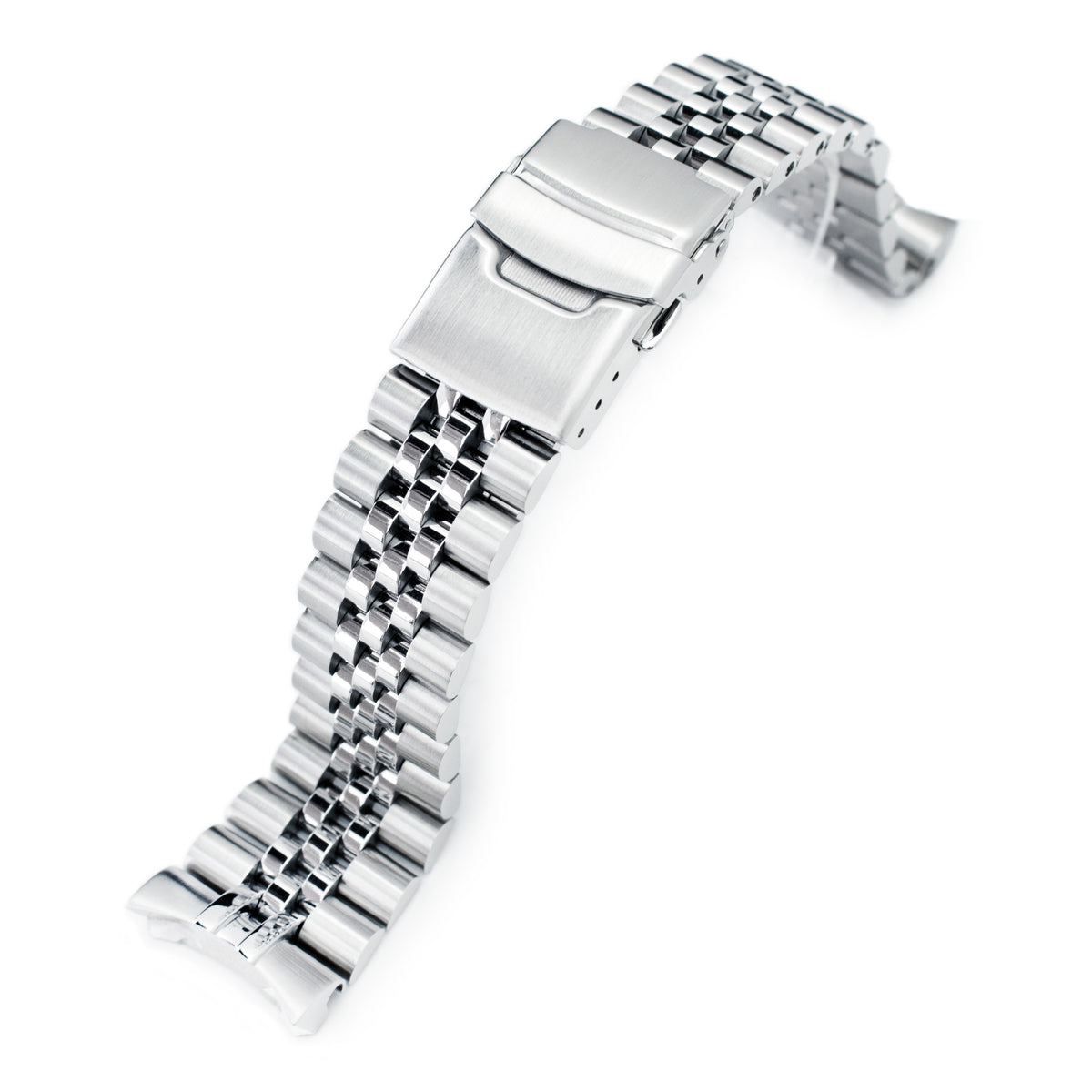 22mm Super-J Louis JUB Watch Band compatible with Seiko SKX007, 316L Stainless Steel Brushed