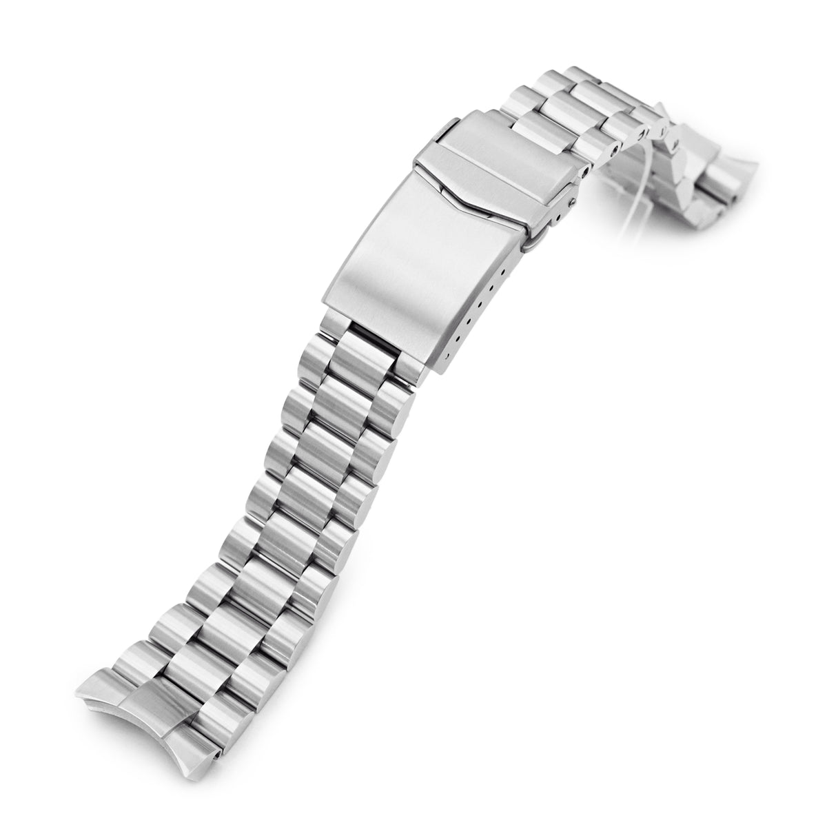 22mm Endmill 316L Stainless Steel Watch Bracelet for Orient Mako II &amp; Ray II, V-Clasp Brushed Strapcode Watch Bands