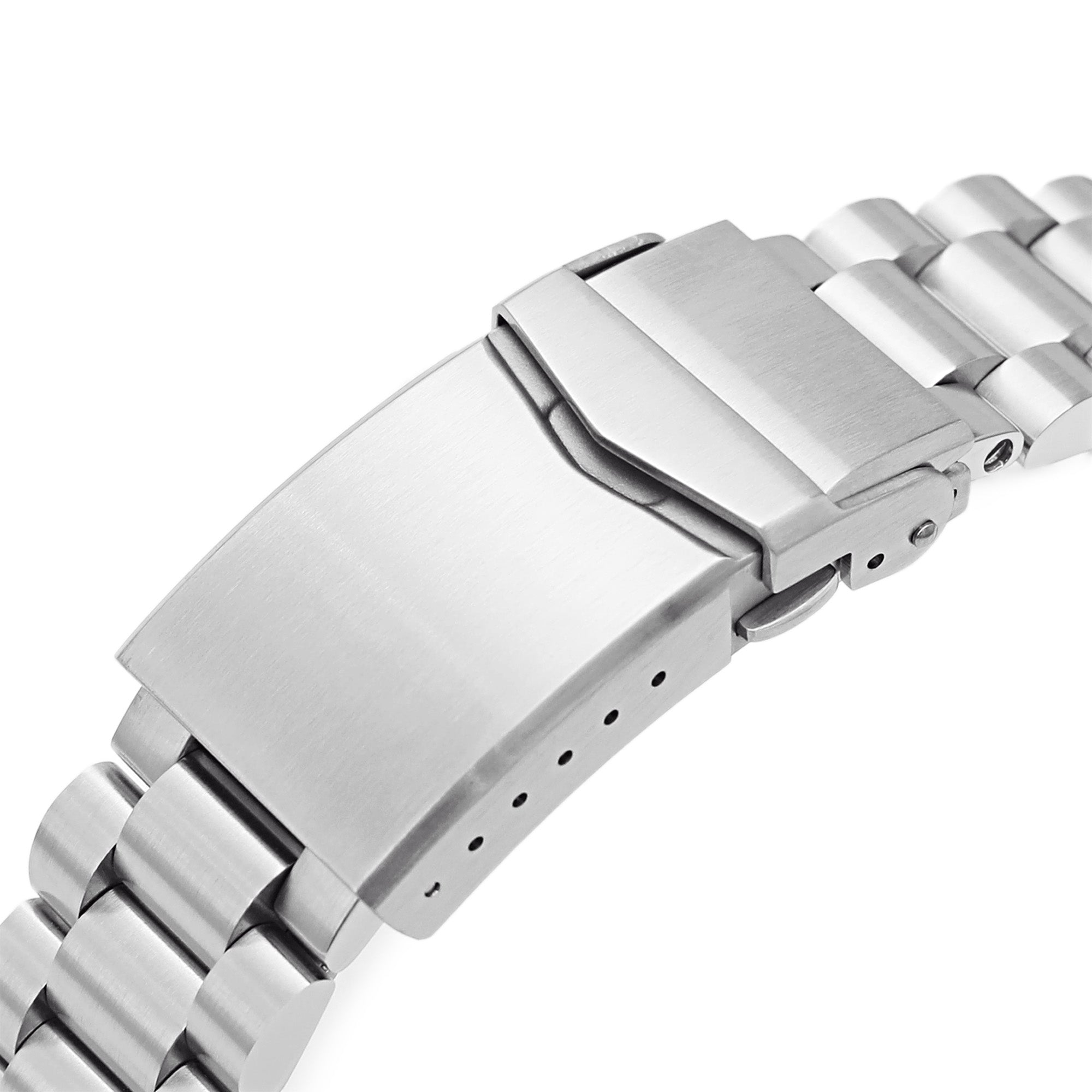 22mm Endmill 316L Stainless Steel Watch Bracelet for Orient Mako II & Ray II, V-Clasp Brushed Strapcode Watch Bands