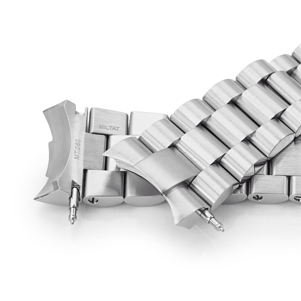 22mm Endmill 316L Stainless Steel Watch Bracelet for Orient Mako II & Ray II, V-Clasp Brushed Strapcode Watch Bands