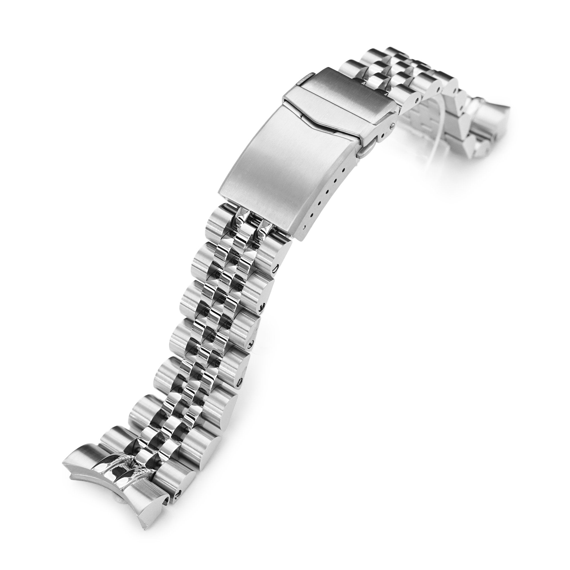 22mm Angus-J Louis 316L Stainless Steel Watch Band for TUD BB 79230, Brushed V-Clasp Strapcode Watch Bands