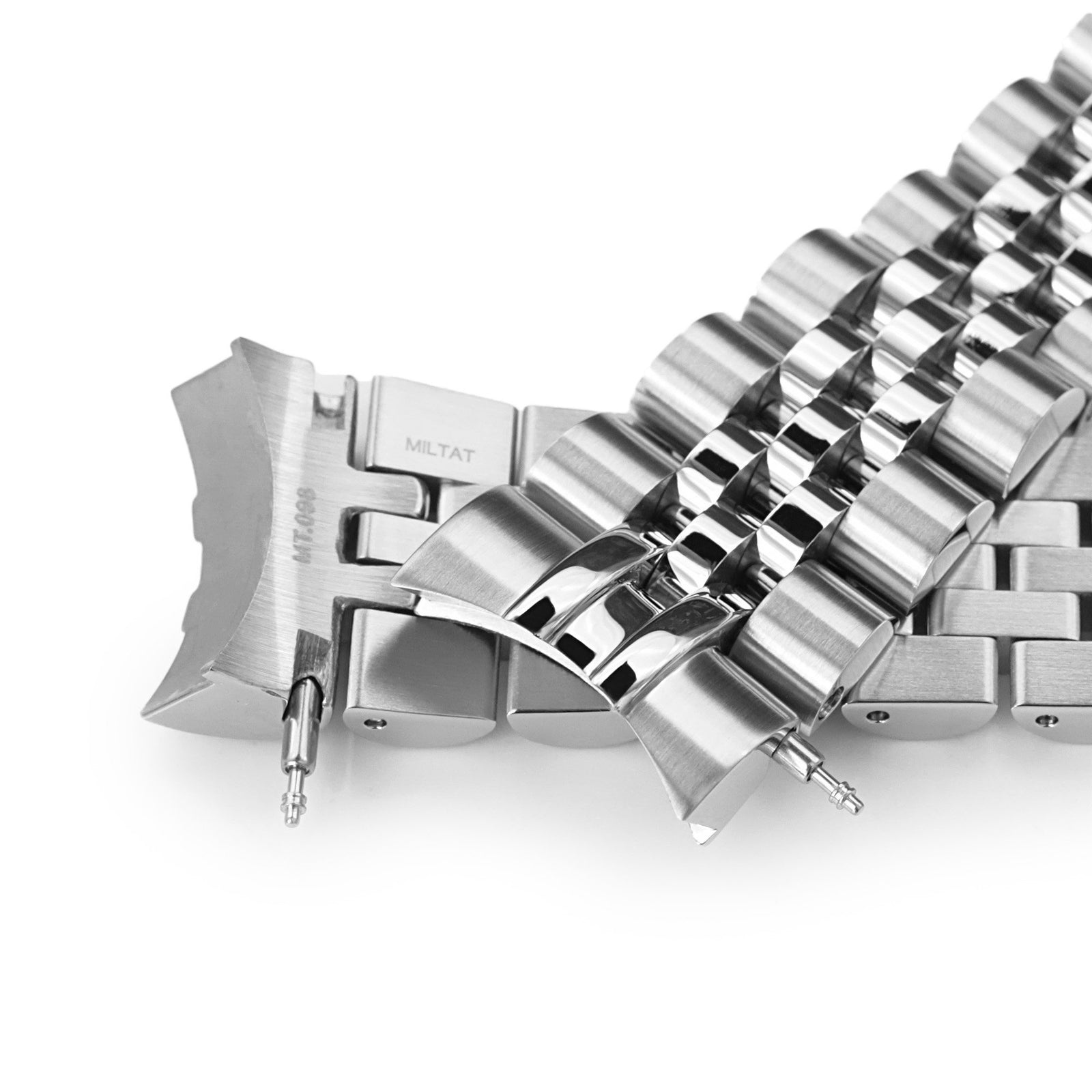 22mm Angus-J Louis 316L Stainless Steel Watch Band for TUD BB 79230, Brushed V-Clasp Strapcode Watch Bands