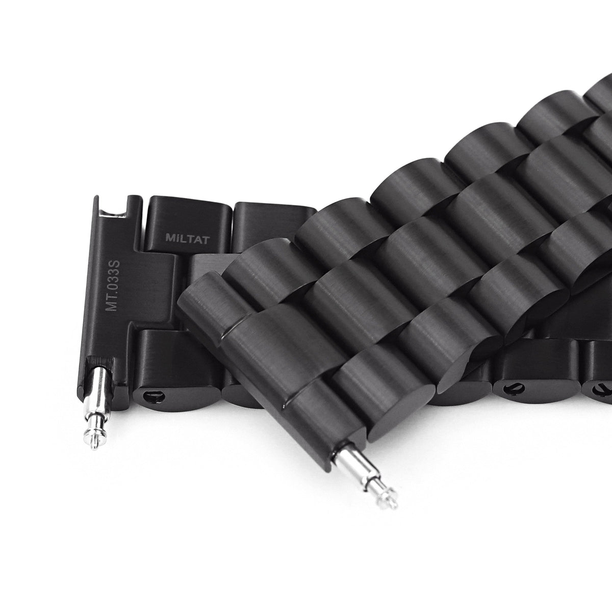 22mm Endmill 316L Stainless Steel Watch Band Straight End, Diamond-like Carbon (DLC coating) Diver Clasp Strapcode Watch Bands