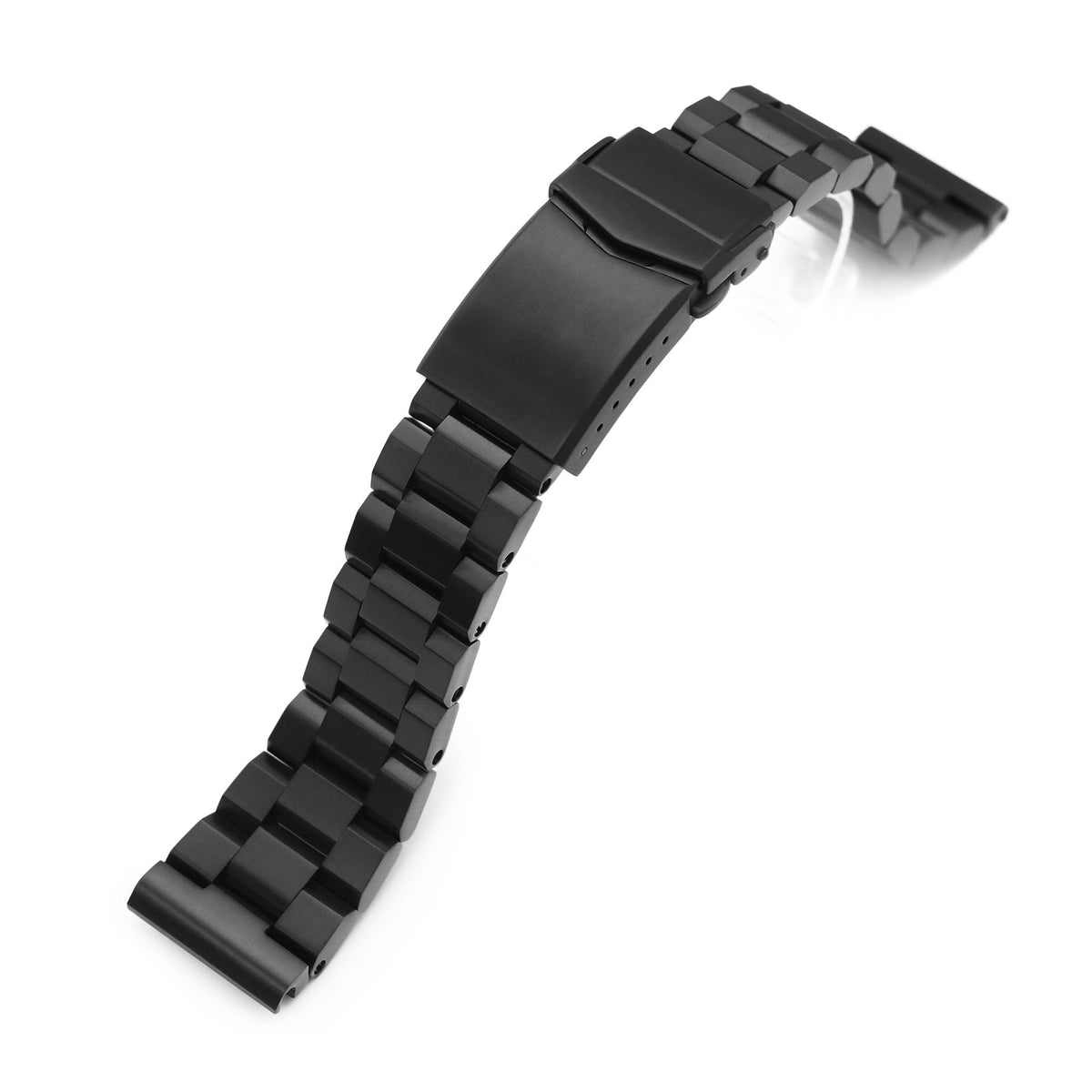 22mm Hexad 316L Stainless Steel Watch Band Straight End, Diamond-like Carbon (DLC coating) V-Clasp Strapcode Watch Bands
