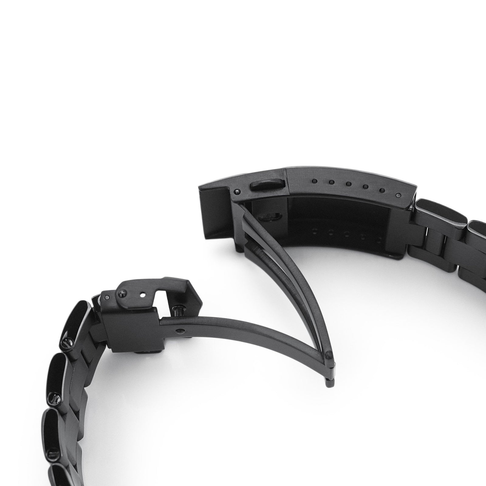 22mm Super-O Boyer 316L Stainless Steel Watch Band for Seiko new Turtles SRPC49, Diamond-like Carbon (DLC coating) V-Clasp Strapcode Watch Bands