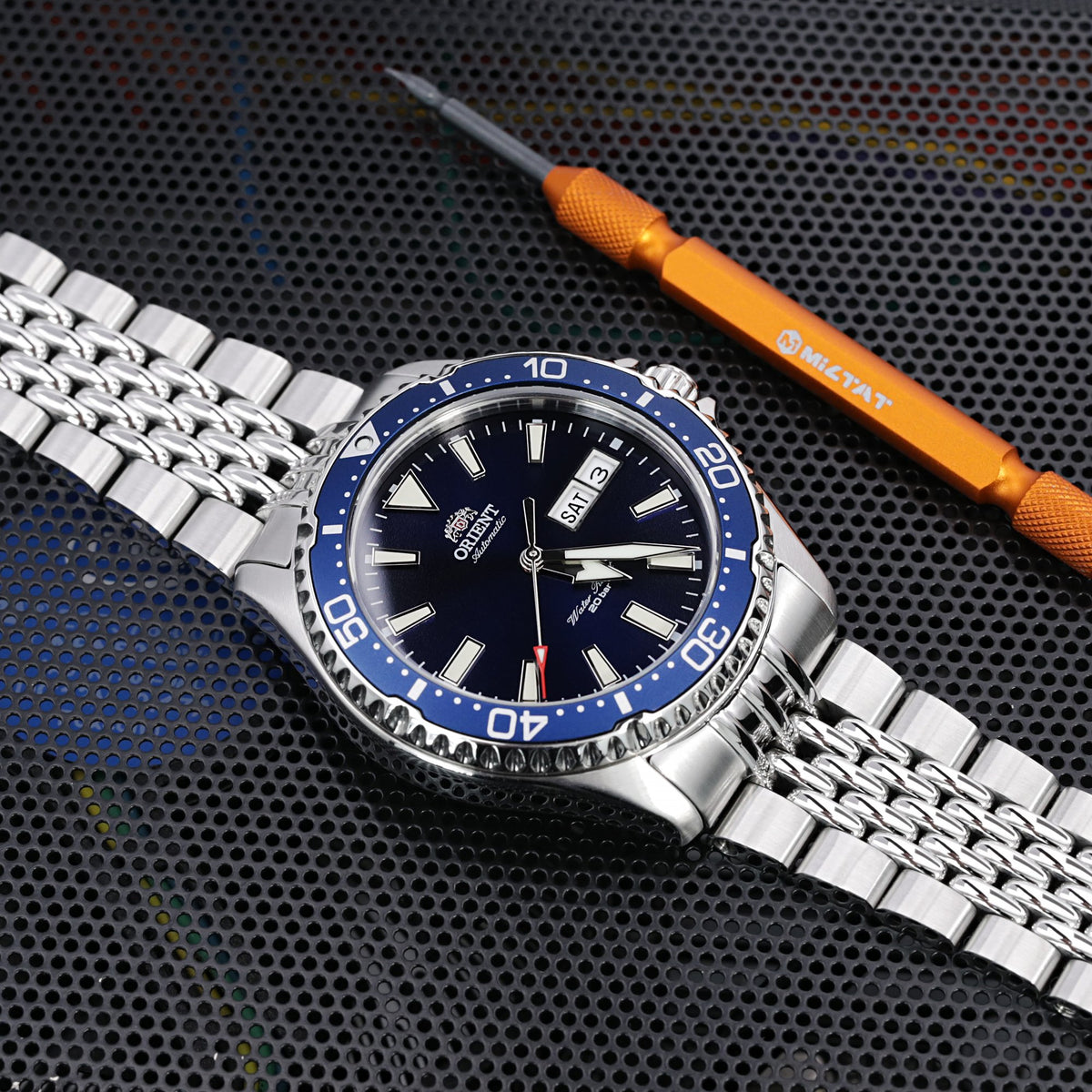 Orient Kamasu Blue Diver Watch RA-AA0002L19B Strapcode Watch Bands