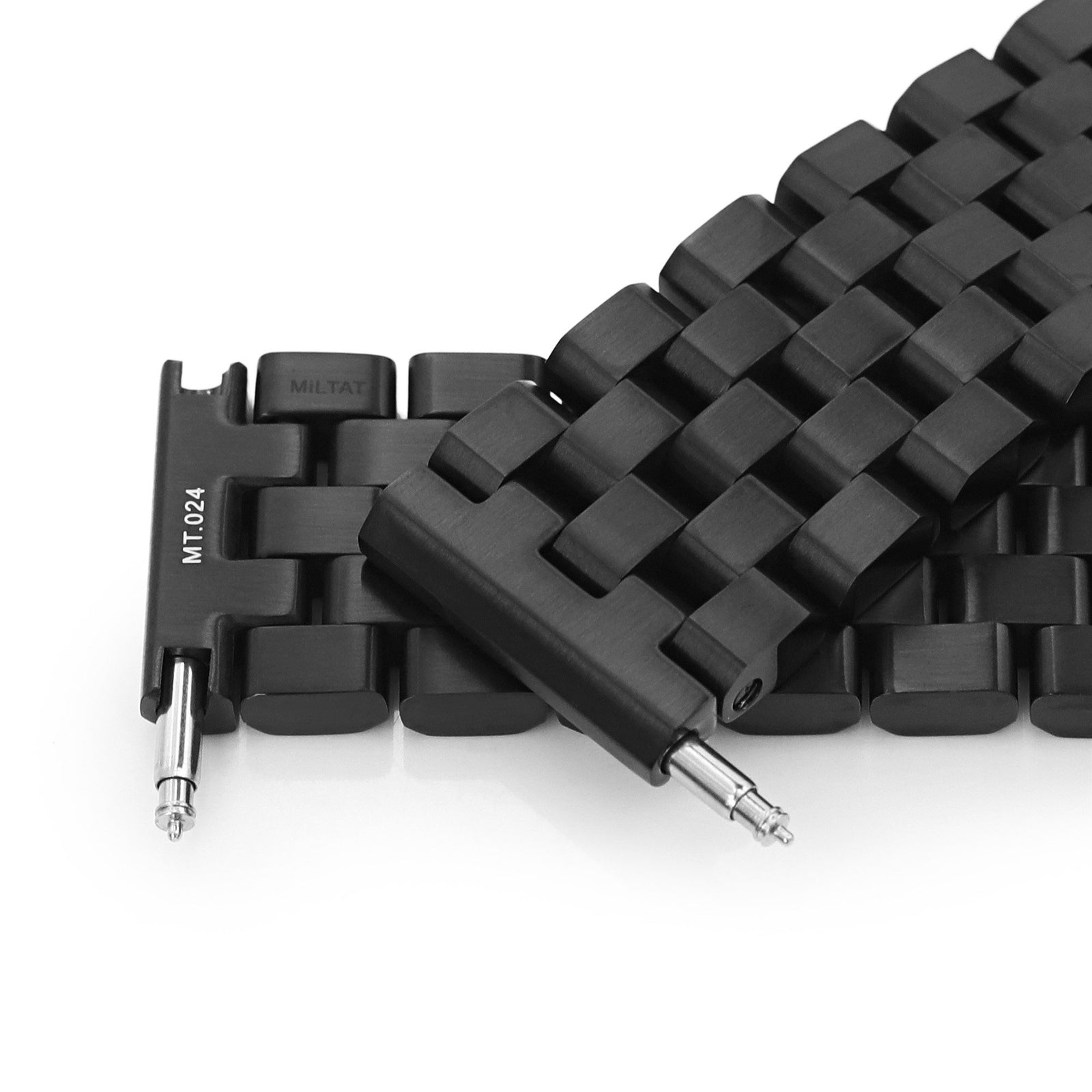 Super Engineer II Watch Band Straight End, 316L Stainless Steel Diamond-like Carbon (DLC coating) V-Clasp Strapcode Watch Bands